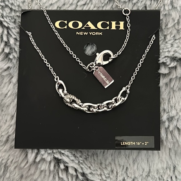 Coach Signature Link Necklace F76473 - Picture 1 of 12